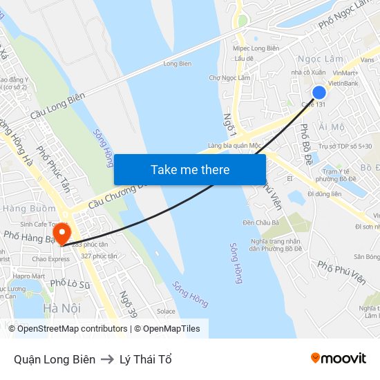 Quận Long Biên to Lý Thái Tổ map