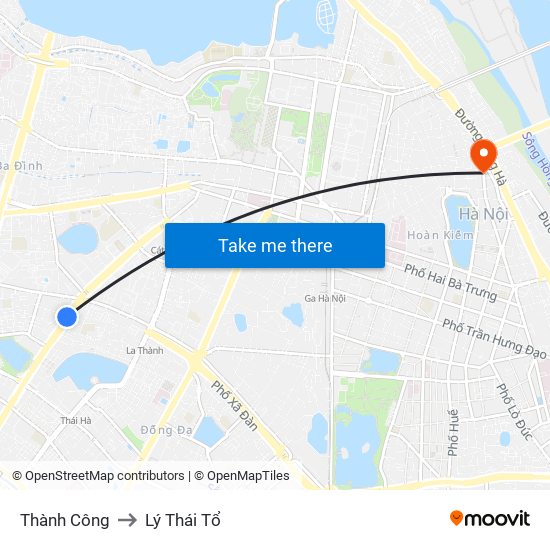 Thành Công to Lý Thái Tổ map