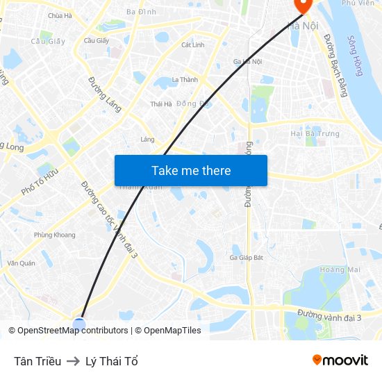 Tân Triều to Lý Thái Tổ map