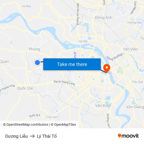 Dương Liễu to Lý Thái Tổ map