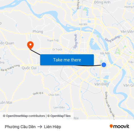 Phường Cầu Dền to Liên Hiệp map