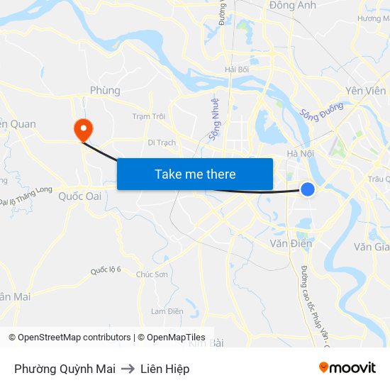 Phường Quỳnh Mai to Liên Hiệp map