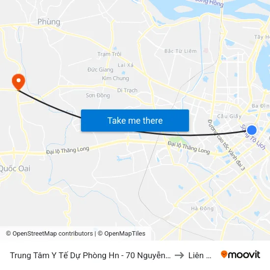 Trung Tâm Y Tế Dự Phòng Hn - 70 Nguyễn Chí Thanh to Liên Hiệp map