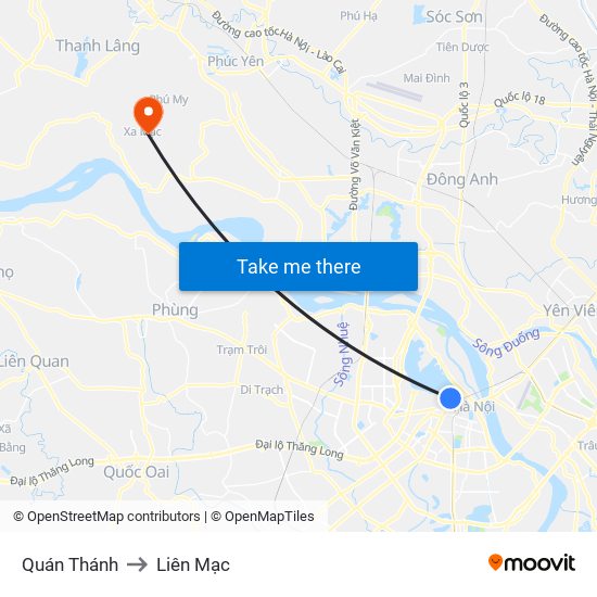 Quán Thánh to Liên Mạc map