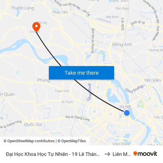 Đại Học Khoa Học Tự Nhiên - 19 Lê Thánh Tông to Liên Mạc map