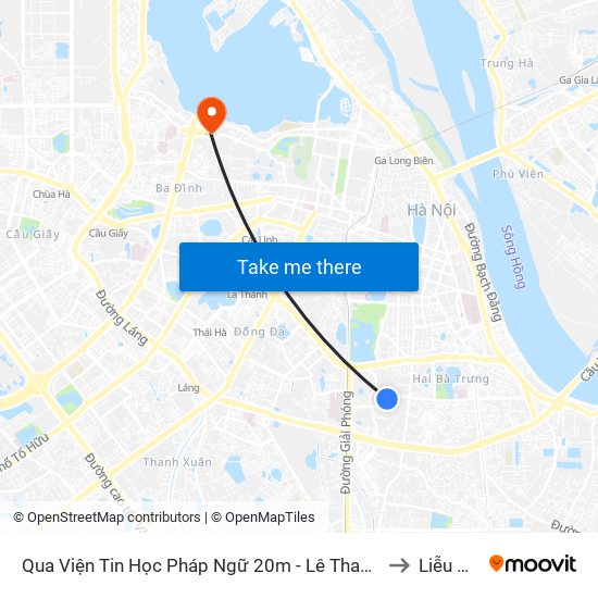 Qua Viện Tin Học Pháp Ngữ 20m - Lê Thanh Nghị to Liễu Giai map