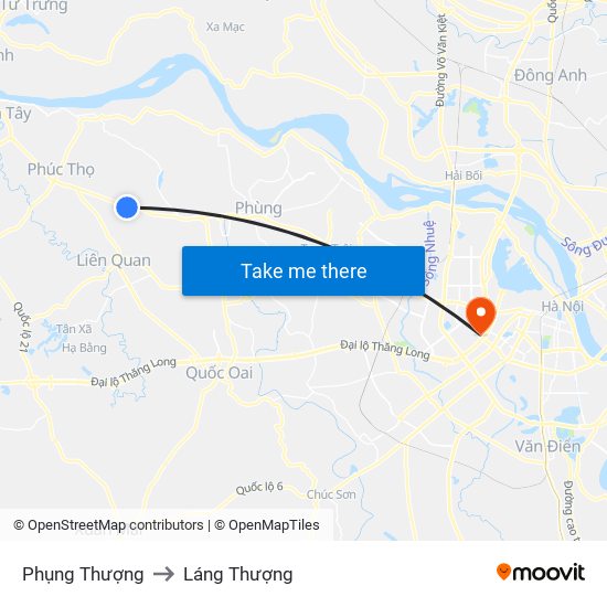 Phụng Thượng to Láng Thượng map