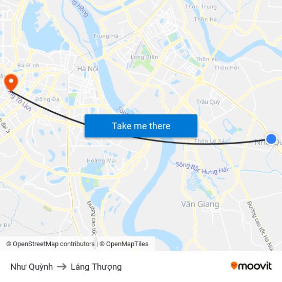 Như Quỳnh to Láng Thượng map