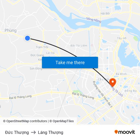 Đức Thượng to Láng Thượng map