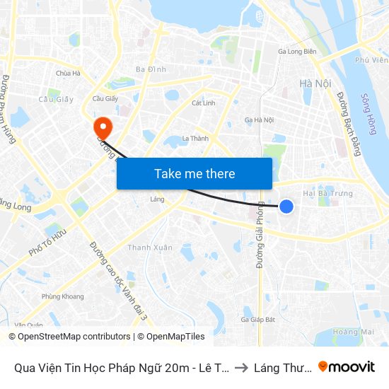 Qua Viện Tin Học Pháp Ngữ 20m - Lê Thanh Nghị to Láng Thượng map