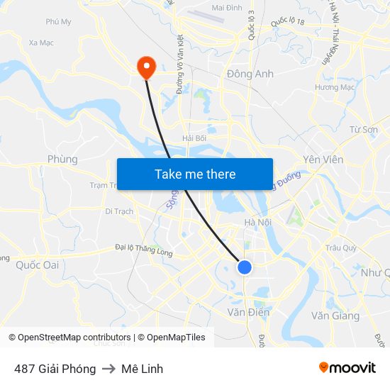 487 Giải Phóng to Mê Linh map