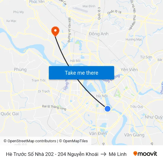 Hè Trước Số Nhà 202 - 204 Nguyễn Khoái to Mê Linh map