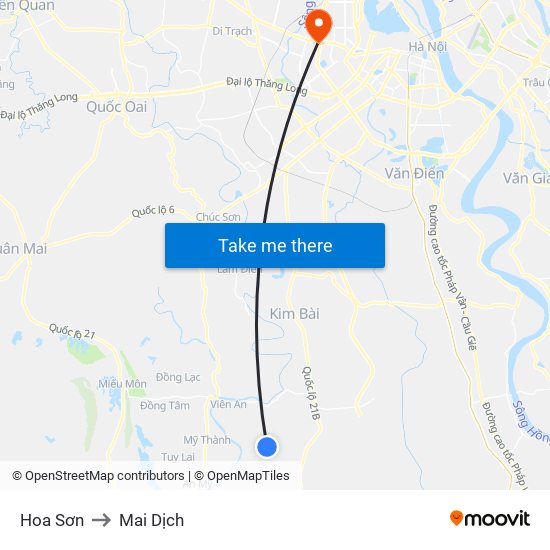 Hoa Sơn to Mai Dịch map