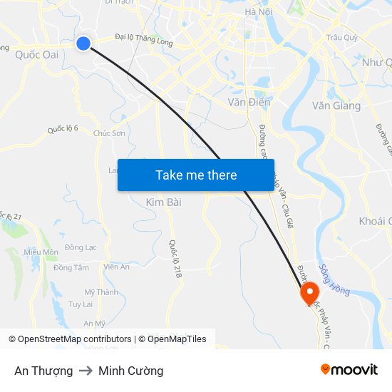 An Thượng to Minh Cường map