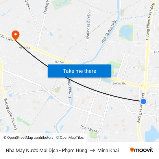 Đối Diện Bệnh Viện Đa Khoa Y Học Cổ Truyền - Phạm Hùng to Minh Khai map