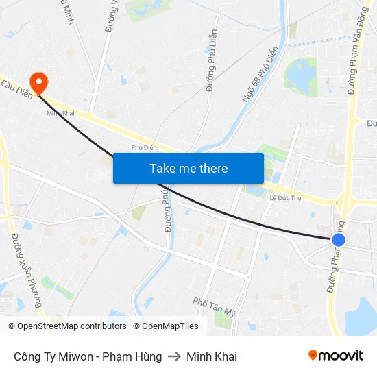 Bệnh Viện Đa Khoa Y Học Cổ Truyền - 6 Phạm Hùng to Minh Khai map