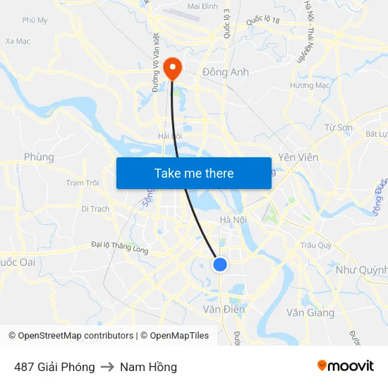 487 Giải Phóng to Nam Hồng map