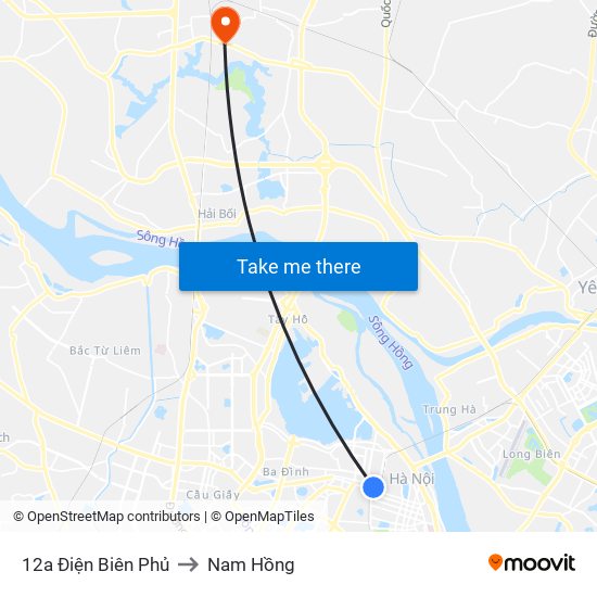 12a Điện Biên Phủ to Nam Hồng map
