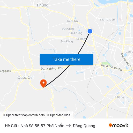 Hè Giữa Nhà Số 55-57 Phố Nhổn to Đồng Quang map
