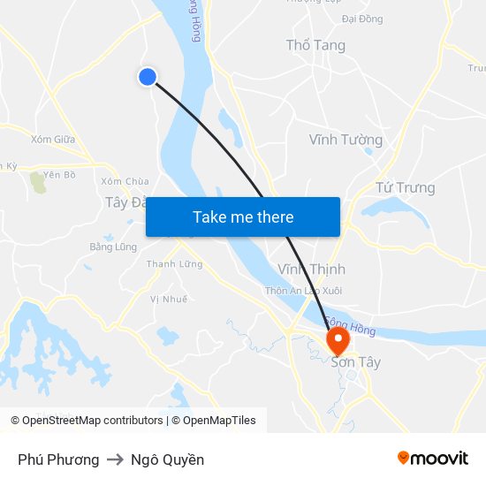 Phú Phương to Ngô Quyền map