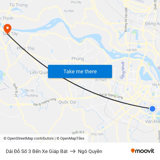 Dải Đỗ Số 3 Bến Xe Giáp Bát to Ngô Quyền map