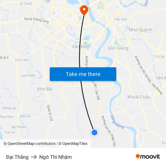 Đại Thắng to Ngô Thì Nhậm map