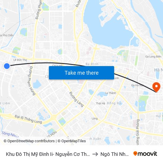 Khu Đô Thị Mỹ Đình Ii- Nguyễn Cơ Thạch to Ngô Thì Nhậm map