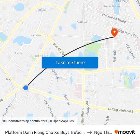 Platform Dành Riêng Cho Xe Buýt Trước Nhà 604 Trường Chinh to Ngô Thì Nhậm map