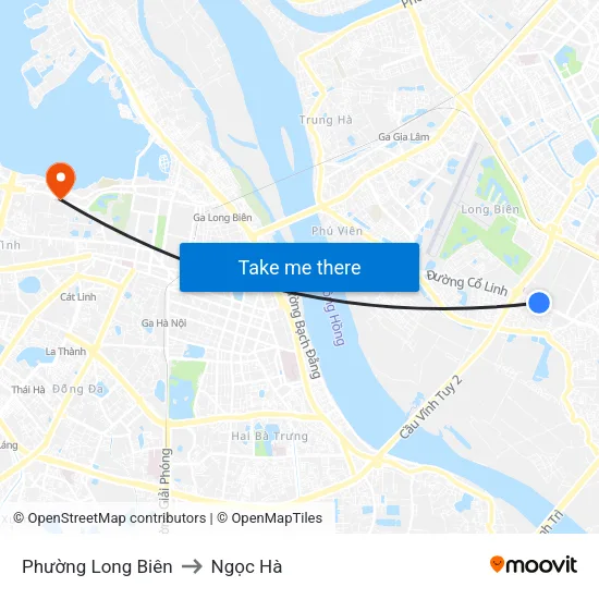Phường Long Biên to Ngọc Hà map