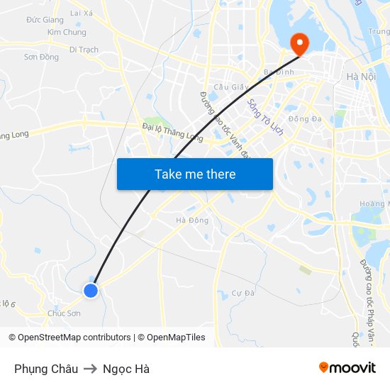 Phụng Châu to Ngọc Hà map