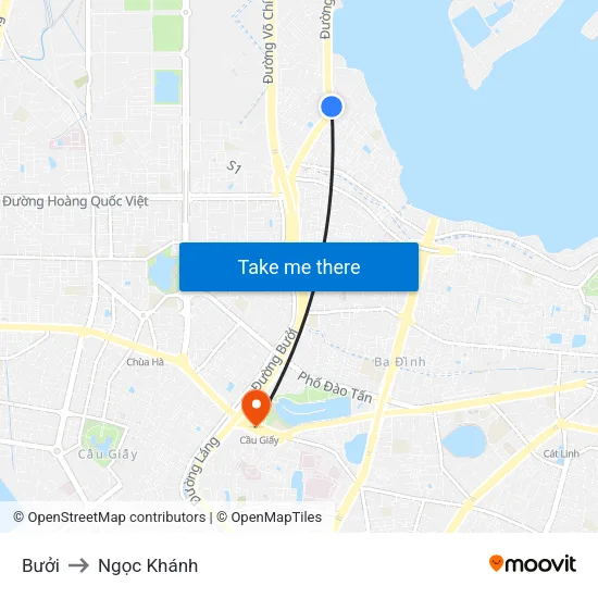 Bưởi to Ngọc Khánh map