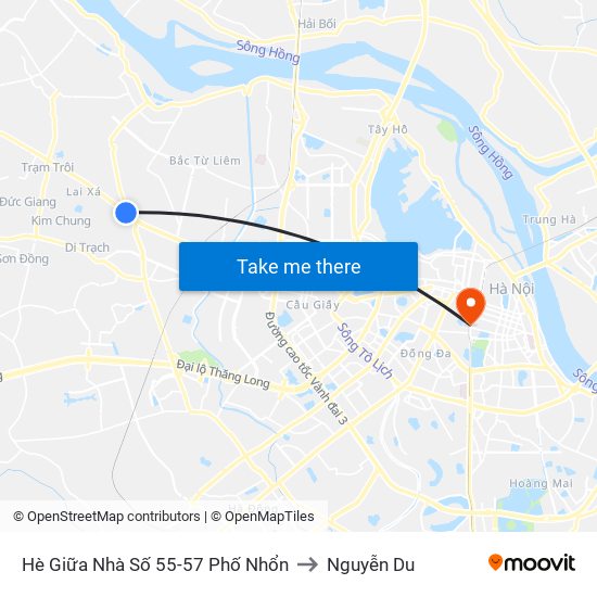 Hè Giữa Nhà Số 55-57 Phố Nhổn to Nguyễn Du map