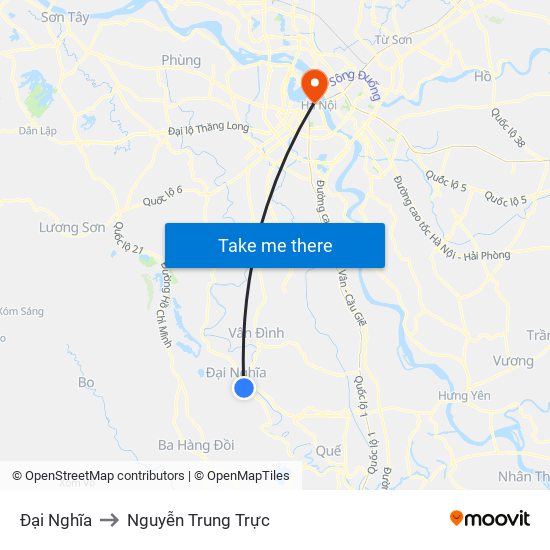 Đại Nghĩa to Nguyễn Trung Trực map