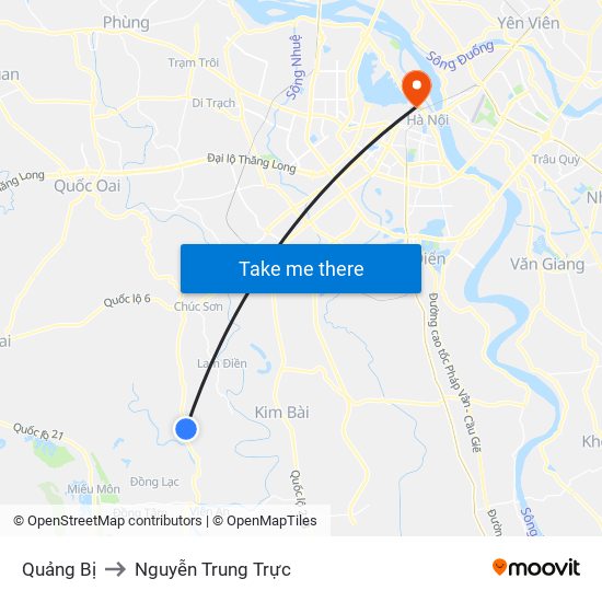 Quảng Bị to Nguyễn Trung Trực map
