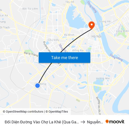 Đối Diện Đường Vào Chợ La Khê (Qua Ga Metro La Khê) - 405 Quang Trung (Hà Đông) to Nguyễn Trung Trực map