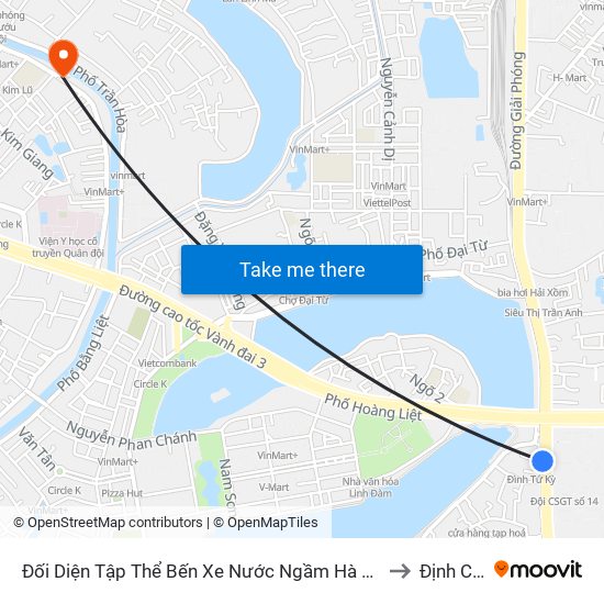 Đối Diện Tập Thể Bến Xe Nước Ngầm Hà Nội - Ngọc Hồi to Định Công map