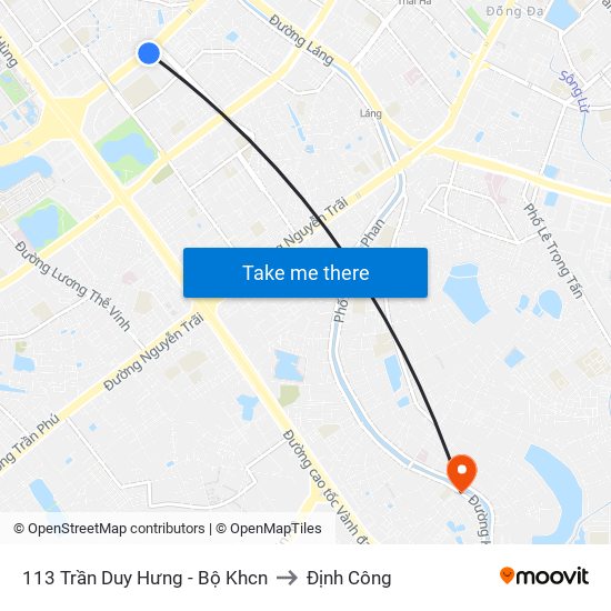 113 Trần Duy Hưng - Bộ Khcn to Định Công map