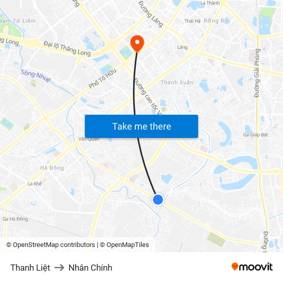 Thanh Liệt to Nhân Chính map