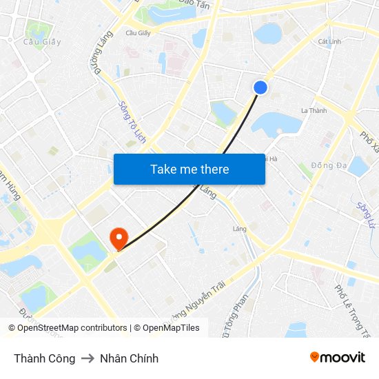 Thành Công to Nhân Chính map