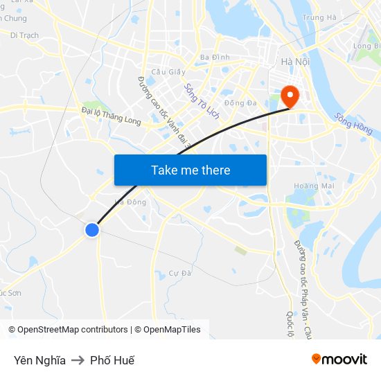 Yên Nghĩa to Phố Huế map