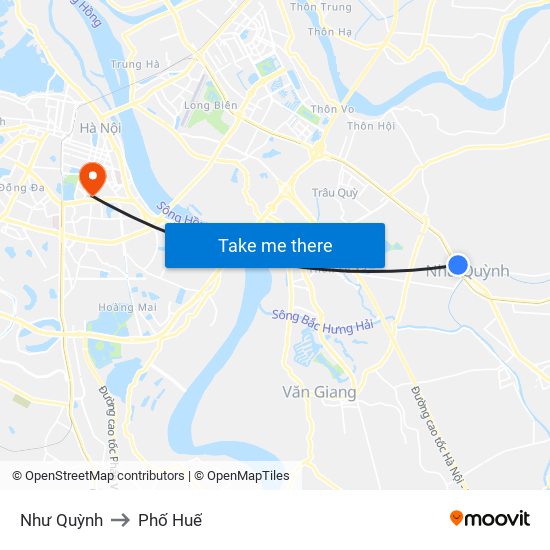 Như Quỳnh to Phố Huế map