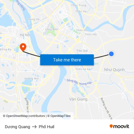 Dương Quang to Phố Huế map