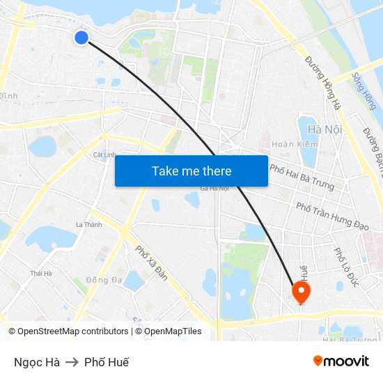 Ngọc Hà to Phố Huế map