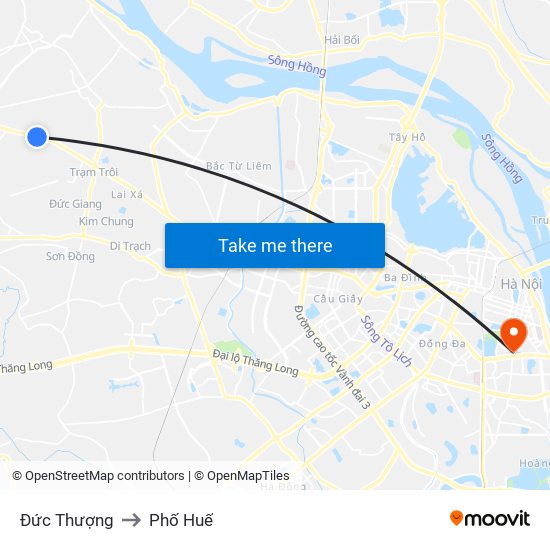 Đức Thượng to Phố Huế map