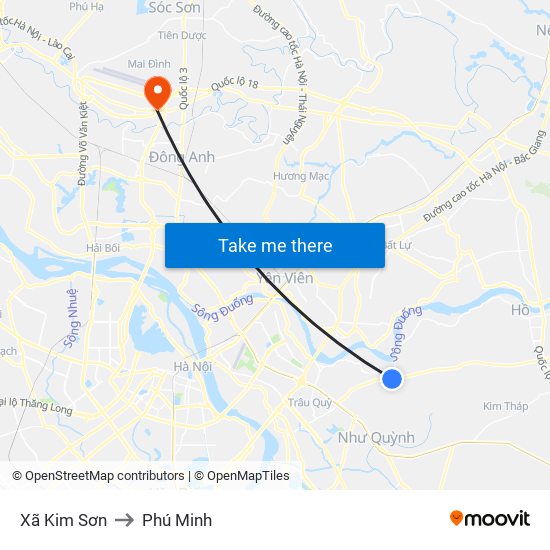Xã Kim Sơn to Phú Minh map