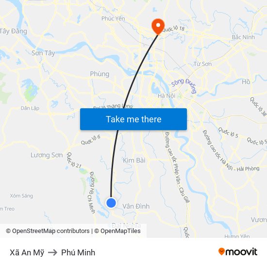 Xã An Mỹ to Phú Minh map