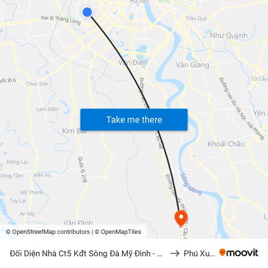 Đối Diện Nhà Ct5 Kđt Sông Đà Mỹ Đình - Phạm Hùng to Phú Xuyên map