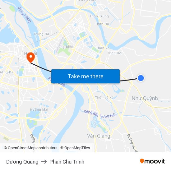 Dương Quang to Phan Chu Trinh map