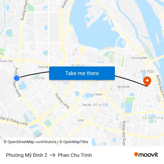 Phường Mỹ Đình 2 to Phan Chu Trinh map