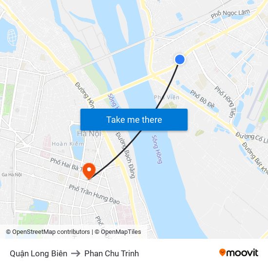 Quận Long Biên to Phan Chu Trinh map